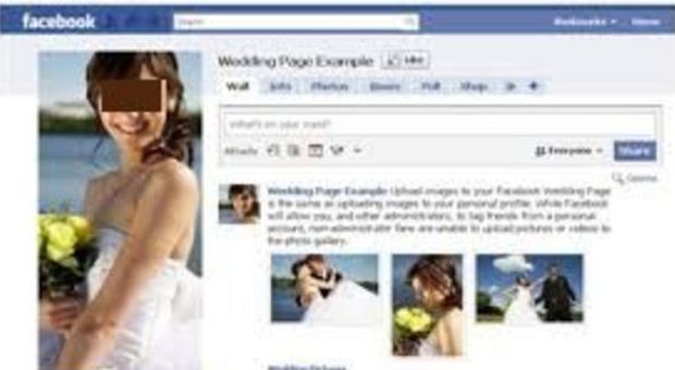 Lei pubblica le foto delle nozze su Facebook, lui va dal giudice: immagini rimosse