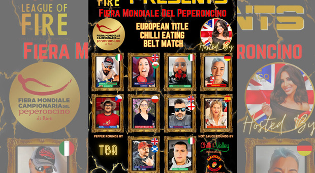 "League of Fire", a Rieti il campionato Europeo di mangiatori del peperoncino