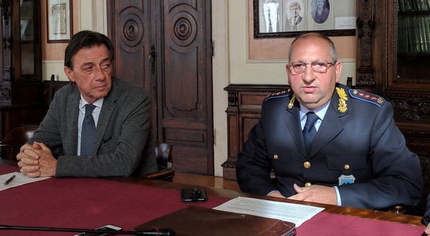 Il sindaco Giordani e il comandante Fontolan