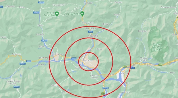 Terremoto nel cuore della notte in provincia di Udine: scossa di magnitudo 3.7