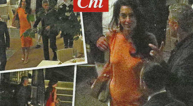 George Clooney sposo-papà: ecco le foto della fidanzata Amal col pancino