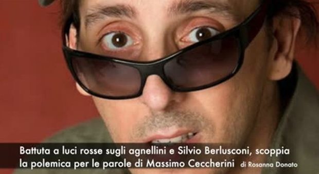 Massimo Ceccherini, battuta a luci rosse su agnellini e Berlusconi: diretta tv sospesa