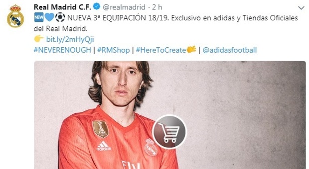 Modric posa con la terza maglia del Real Madrid: un segnale all'Inter?