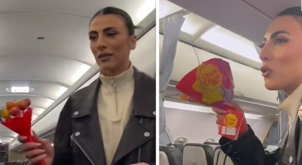 Giulia Salemi regala lecca-lecca in aereo. Ecco qual è stata la reazione dei fan