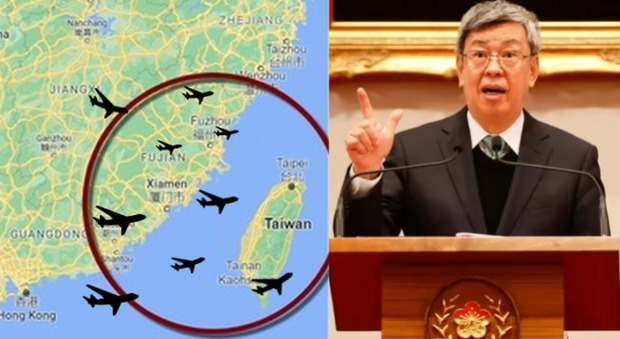 Stretto di Taiwan, 9 aerei da guerra cinesi superano la linea mediana. Taipei: «Preparati ad eventuali scelte irrazionali della Cina»