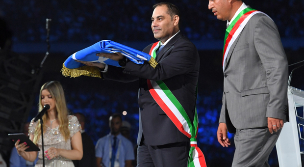 Il sindaco ai precedenti Giochi del Mediterraneo in Algeria