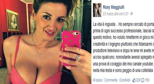 Rosy Maggiulli e l'ultimo post su Facebook