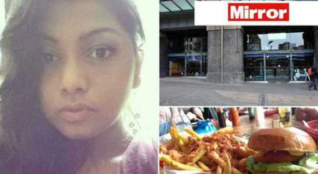 Shahida, 18 anni, mangia un hamburger e muore poco dopo