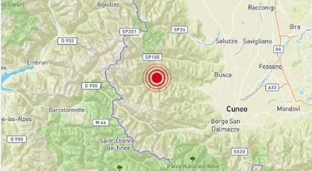 Terremoto in provincia di Cuneo alle 20.13, paura in molti comuni alpini