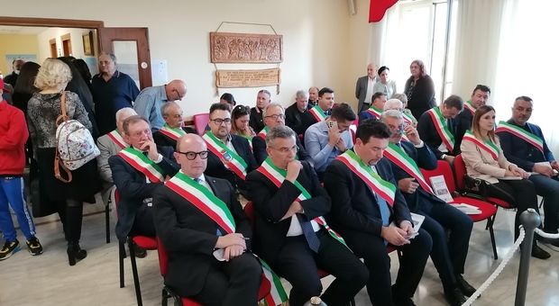 I sindaci presenti a Piedimonte san Germano