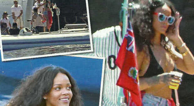 Rihanna, sexy vacanze al caldo di Panarea. A tutta birra