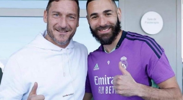 Totti in visita al Real Madrid. Da Benzema a Modric: tutta l'emozione dei Blancos