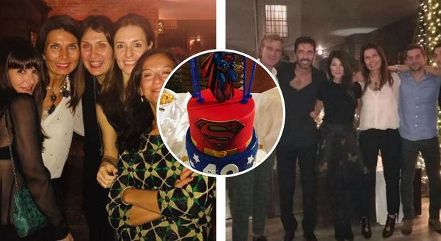 Non solo Ilaria, Buffon beato tra le donne: anche Victoria Cabello alla festa dei 40 anni