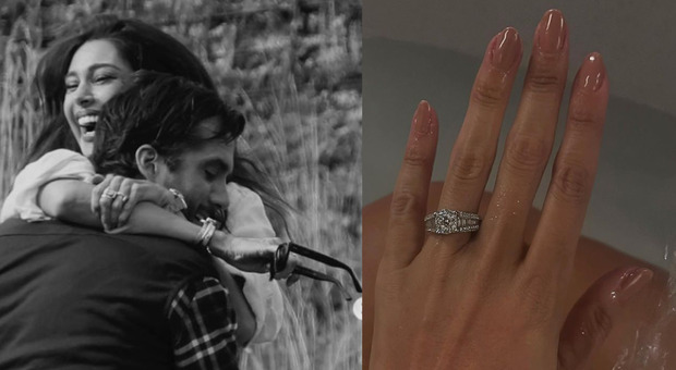 Belen Rodriguez sposa Elio Lorenzoni? La showgirl mostra su Instagram il costosissimo anello di fidanzamento: «Si»