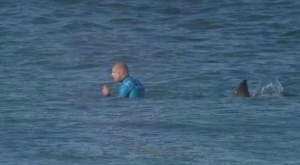 Squali attaccano il campione di surf durante la finale mondiale: salvo per miracolo