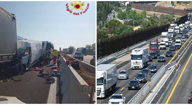 Autostrada del Sole è chiusa in entrambe le direzioni, fra Fiorenzuola e Fidenza, nel Parmense, per permettere i soccorsi in seguito a un incidente stradale che ha visto coinvolti un autoarticolato, un autocarro e un pullman. I