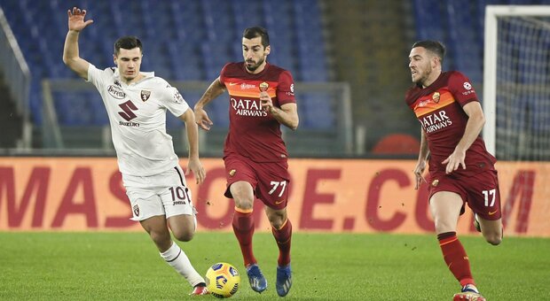 La Roma liquida il Torino 3-1 aggancia la Juve e sorpassa il Napoli