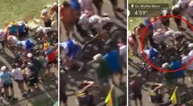 Follia al Tour de France, schiaffo di un ciclista a un tifoso: Pello Bilbao perde la testa