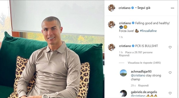 Cristiano Ronaldo: «Mi sento bene. Il tampone? Una str...». Burioni gli risponde: «Benvenuto tra i virologi...». Bassetti: «Ha detto quello che pensano tutti»