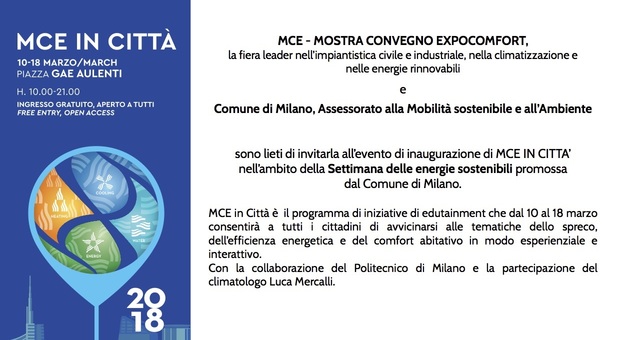 A Milano è tempo di MCE in Città: a marzo nove giorni di iniziative con il patrocinio del Comune di Milano