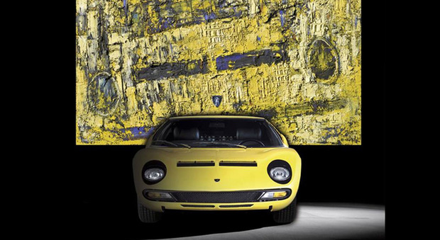 La mostra Velocità e Colore celebra i 50 anni della Lamborghini Miura attraverso 10 opere inedite del pittore Alfonso Borghi