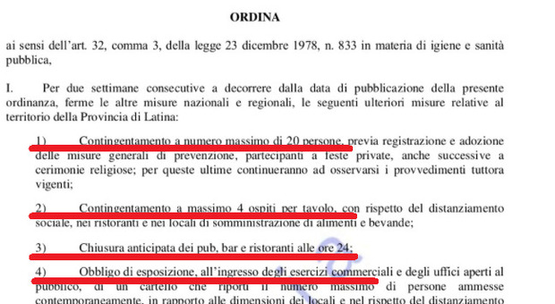 Covid, a Latina scattano le restrizioni: ecco l'ordinanza firmata da Zingaretti