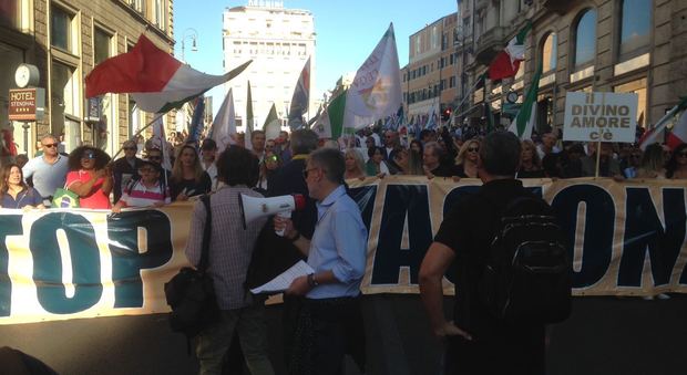Roma, sovranisti in piazza contro lo ius soli e a Cinecittà contro la povertà