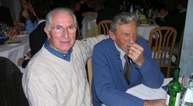 Saverio Loffarelli (a sinistra) storico coach di Priverno con Orlando Parmiggiani