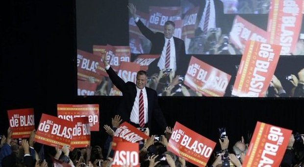 New York, l'italoamericano De Blasio nuovo sindaco «Nessuno resterà indietro»