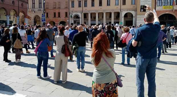 La manifestazione contro i vaccini a Rovigo