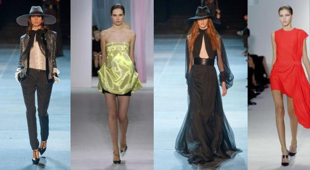 Donna sofisticata e colorata per Dior, decisa e in lungo per Saint Laurent Paris