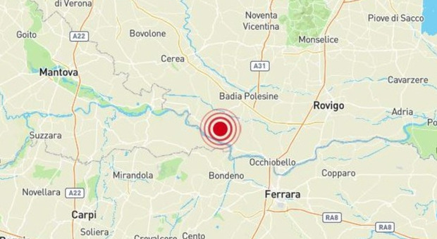 Terremoto oggi Rovigo di 4.2 avvertito dalla popolazione anche a Padova, Verona e Ferrara