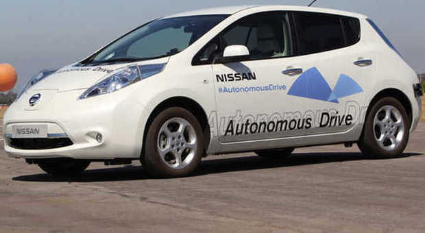 La Nissan Leaf Autonomous Drive, una delle vetture che si guidano da sole