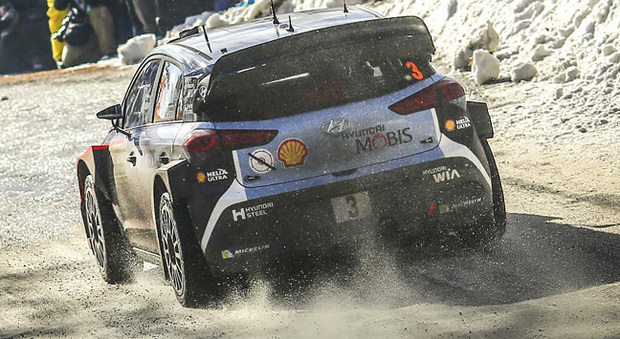 Una Hyundai al rally di Montecarlo dello scorso anno