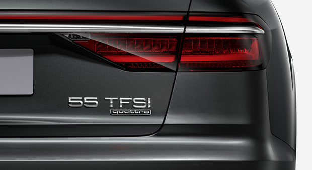 La nuova denominazione sulla Audi A8