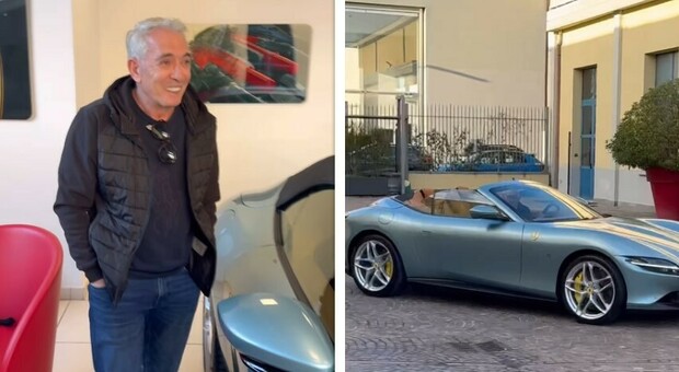 Fedez si regala la Ferrari Roma Spider: «Papà felicissimo, la userà soltanto lui» Quanto costa, il prezzo da capogiro