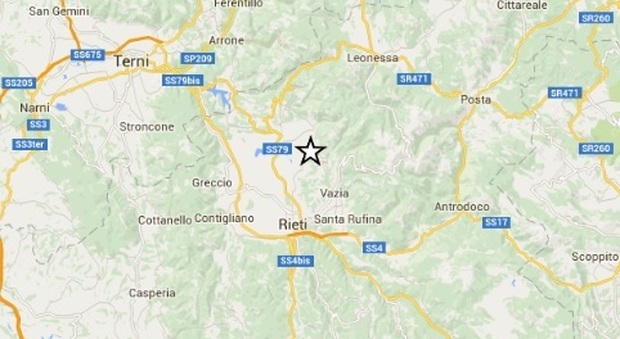 Scossa di terremoto tra Rieti e Terni, magnitudo 2.8