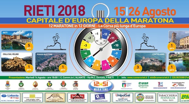 Rieti, dal 15 al 26 agosto le 12 maratone animeranno la Valle Santa