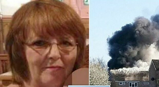 La donna uccisa per l'esplosione della bombola d'ossigeno e accanto la sua casa andata a fuoco