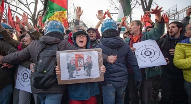 Verona. Tensioni in città per due manifestazioni contemporanee: pro Palestina e contro la caccia