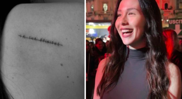 Aurora Ramazzotti, il nuovo tatuaggio è un messaggio agli haters: «La tua opinione» sulla schiena
