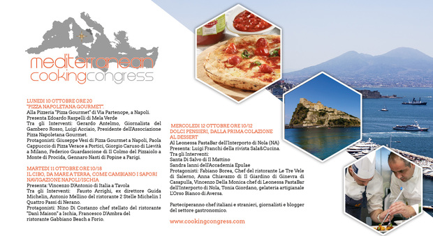 Il Mediterraneo a tavola: da lunedì a Napoli torna il Cooking Congress