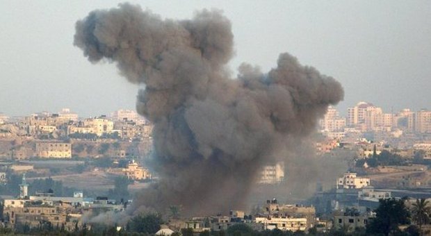 Un'esplosione a Gaza