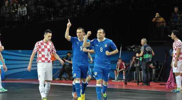 Futsal, l'Italia batte la Croazia e vola nella semifinale europea