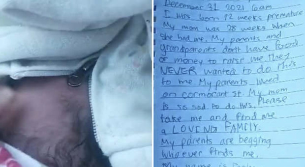 Neonato abbandonato in una scatola con un bigliettino: «Mia madre non voleva farlo»