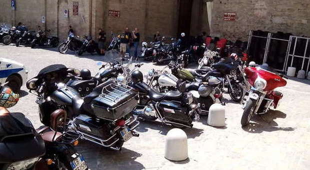 Il centro storico invaso dalle Harley Davidson