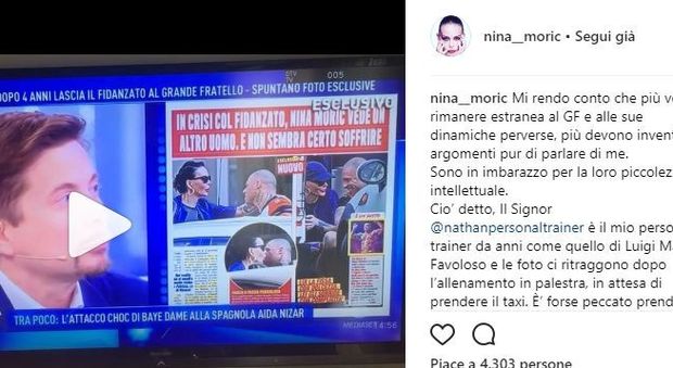 Nina Moric sotto accusa: "Ha lasciato Favoloso per il suo personal trainer". La modella risponde su Instagram
