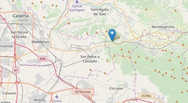 Beneventano, scossa magnitudo 2,7: terremoto avvertito anche a Caserta