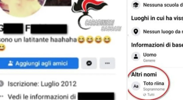 Scrive su Facebook «sono latitante» (e si paragona a Totò Riina): 24enne arrestato mentre passeggia in centro