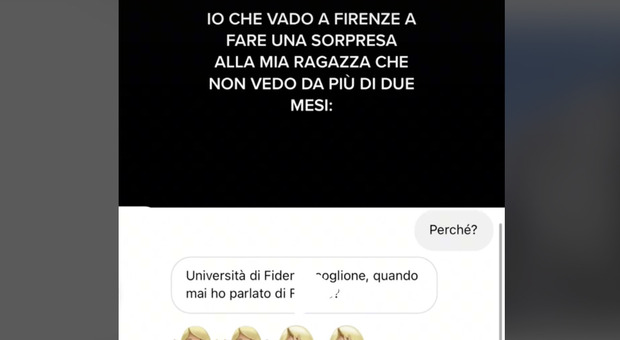 Fa una sorpresa alla fidanzata, ma sbaglia città: «È Fidenza, non Firenze». Il video diventa virale